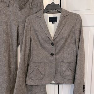 Pant Suit, wool blend, brown, like new.